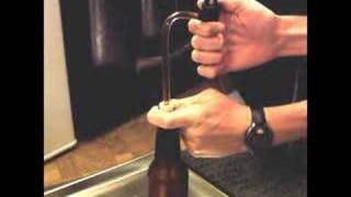 Counterpressure bottle filler in use [upl. by Eelitan]