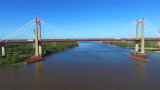 PUENTE ZÁRATE BRAZO LARGO VISTA DESDE UN DRONE [upl. by Agathy]