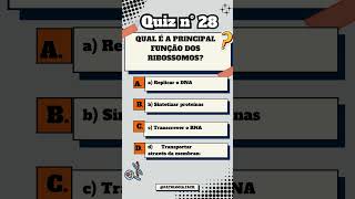 Quiz n° 28 Biologia celular quiz biomedicina dna [upl. by Benedetta996]