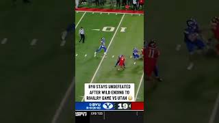 BYU Stays Undefeated 90 Overcomes 2 Tough Calls amp Ices the Game with Clutch FG CollegeFootball [upl. by Thaxter]