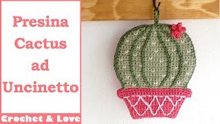 Tutorial presina cactus ad uncinetto sub English y Español [upl. by Anah949]