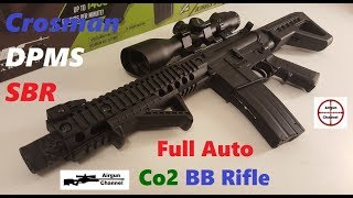 Crosman DPMS SBR Review amp Accuracy Test Full Auto BB Rifle [upl. by Moulden]