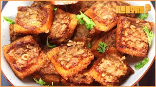 Crispy mince meat toast [upl. by Mientao729]