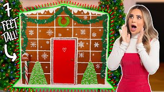 Making a LIFESIZE Gingerbread House For 24 Hours [upl. by Ahsineb]