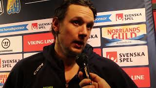 241018 Intervju med Viktor Liljegren SSK efter matchen mot Östersund [upl. by Ardnuahs359]