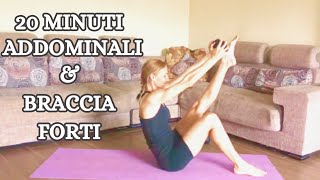 20 Minuti per Addominali e Braccia Forti  Pilates con Pesetti [upl. by Hpotsirhc]