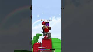 Insane bed break minecraft bedwars shorts [upl. by Asserac]