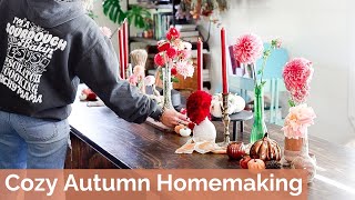 Cozy AUTUMN Days Sourdough Baking Fall Tablespaces amp Flowers [upl. by Ayifa]