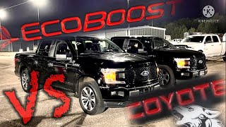 TUNED f150 Ecoboost VS TUNED f150 50 [upl. by Geralda]