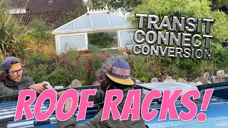 Installing the roof racks  Ford Transit Connect Van Conversion [upl. by Ardnekahs]