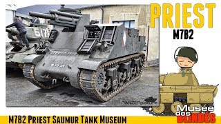 M7B2 Priest  Walkaround  Saumur Tank Museum [upl. by Adleremse]