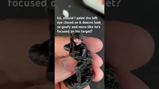 Army men painting WW2 US Soldier ‘Bazooka Joe’ face detail [upl. by Auqinal]