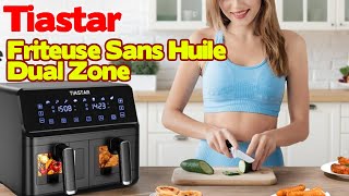 Tiastar Friteuse sans Huile Dual Zone Air Fryer avec 2 Tiroirs Anti Adhésif [upl. by Bowra]