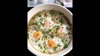 Mushroom Spinach Eggs in White Sauce dailyroutine recipe fypviral cooking [upl. by Ajssatan994]