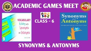 Synonyms and Antonyms Class  6 [upl. by Kathy970]