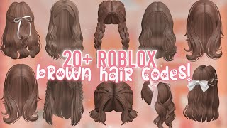 Aesthetic BROWN HAIR CODES WITH LINKS  ROBLOX BLOXBURG BERRY AVENUE BROOKHAVEN [upl. by Obe946]