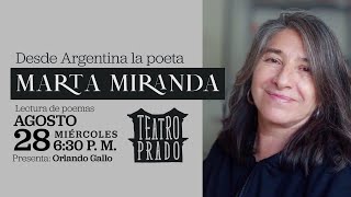 Lectura de poemas con la gran Marta Miranda Acompaña el poeta Orlando Gallo [upl. by Seaver]