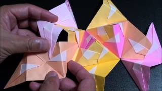 折り紙 くす玉 多面体（origami kusudama Polyhedron 2倍速（double speed [upl. by Adamsen484]