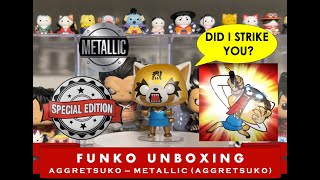 Funko Pop Unboxing and Review Aggretsuko  Rage Metallic Special Edition Exclusive [upl. by Suravart]