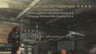 Fallout 76  Explosive Plasma Caster Showcase [upl. by Ymas]