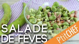 Recette de salade de fèves  Ptitchefcom [upl. by Yzdnil341]