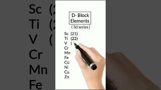 Trick to remember d block elements 3d series  easy trick to remember d block elements  d block [upl. by Bunns]