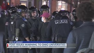 How a 70yearold law could apply to proPalestine protesters at Ohio State [upl. by Odlopoel]