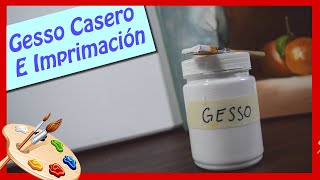 Cómo hacer GESSO casero e IMPRIMAR lienzos MUY FÁCIL Y ECONÓMICO🤑🎨 [upl. by Salis]