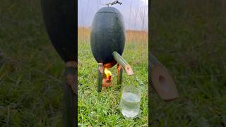 Survival skills SIMPLE and USEFUL with steam bad water bushcraft camping outdoors [upl. by Nealey]