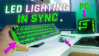 How I synced LED Lighting ✅ RAZER  ASUS  MSI  Nanoleaf [upl. by Zorana]