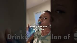 Drinking 1 gallon of water a day weightloss [upl. by Nylzor]