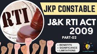 JKSSB  JampK RTI ACT 2009  Most Expected Questions  JampK RTI ACT 2009  Chapters and Sections [upl. by Stieglitz]