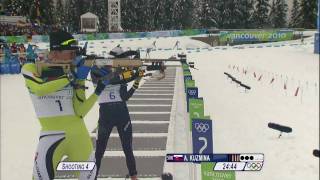 Biathlon Women 10Km Pursuit Complete Event  Vancouver 2010 [upl. by Nallek]