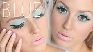 Intense Aqua GRWM ♡ ft BareMinerals Foundation Vivid Color Look [upl. by Vonnie]