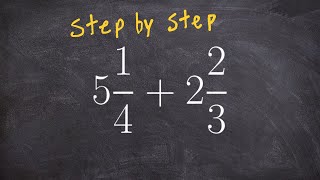 Learn how to add two mixed numbers with unlike denominators [upl. by Nomyar455]