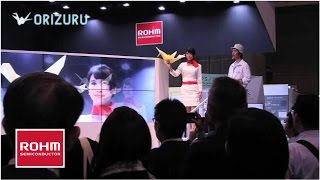 ROHM 「Lazurite Fly」が実現する折り鶴飛行体  飛行デモンストレーション  CEATEC JAPAN 2015 [upl. by Annawit]