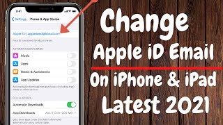 Change Apple iD Email On iPhone iPad amp iPoD Touch  iOS 1413 amp All  Latest 2021 [upl. by Kissner704]