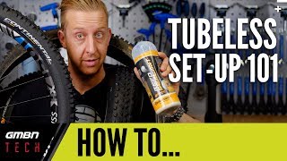 Mountain Bike Tubeless Tyre Set Up 101  GMBN How To [upl. by Nnyletak]