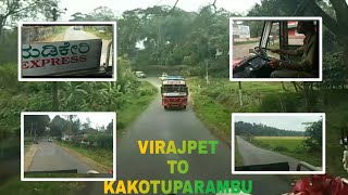 Travelling from Virajpet to Kakotuparambu in Private Bus coorg [upl. by Ainitsirk]