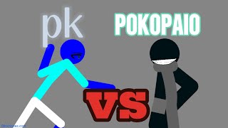 pokopaio vs pk Pzkanima stick nodes fight duel oc animationsticknodesanimaçãostickman [upl. by Coop967]