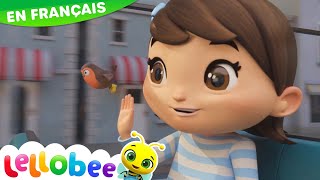 La Chanson pour Aller à lécole  Comptines  Vidéos Pour Enfants  Lellobee en Français [upl. by Ylesara107]