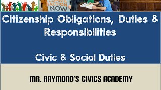 Citizenship  25 Duties Obligations and Responsibilities  Civics EOC New Benchmark 2024 amp SOL [upl. by Asiat962]