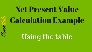 Net Present Value NPV Calculation Example Using Table  Nonconstant uneven cash flows [upl. by Yenalem]