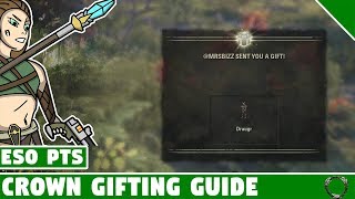 ESO Crown Store Gifting Guide Gifting come to Elder Scrolls Online Summerset [upl. by Mimajneb]