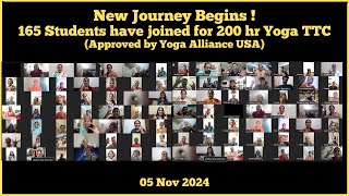 New Journey Begins  165 Students have Joined for International Yoga Teacher Training  05 NOV 2024 [upl. by Herson200]