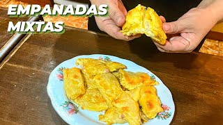 Cómo hacer EMPANADAS MIXTAS de jamón y queso  Masa Hojaldre [upl. by Aires853]