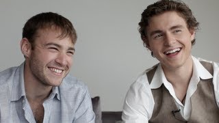 Emory Cohen amp Callan McAuliffe interview Beneath the Harvest Sky [upl. by Yemrots361]