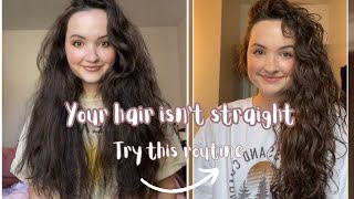 Your Hair Isn’t Straight Try THIS Wavy Hair Routine affordable long lasting results [upl. by Deedee]