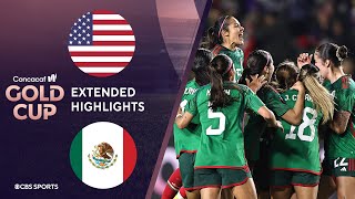 United States vs Mexico Extended Highlights  CONCACAF W Gold Cup I CBS Sports [upl. by Anua]