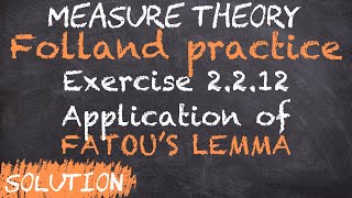 Folland Exercise 2213  Measure Theory [upl. by Atselec851]